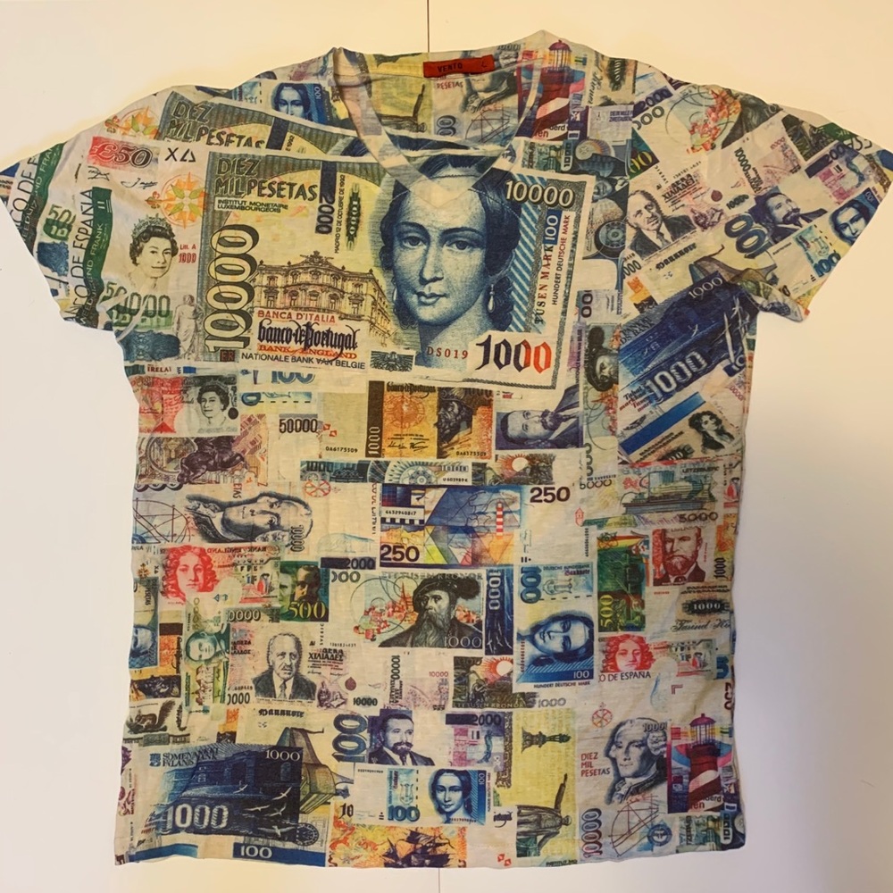 Boys T-shirt Size M-L with printer money  Vento